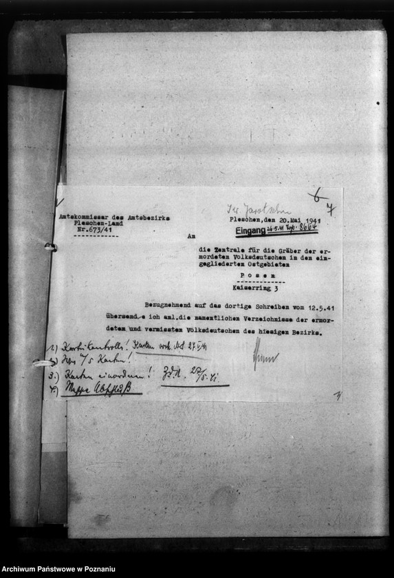 Obraz 11 z jednostki "Kreis Jarotschin (Jarocin). Zgłoszenia zmarłych i zaginionych miejscowych Niemców w 1939 roku"