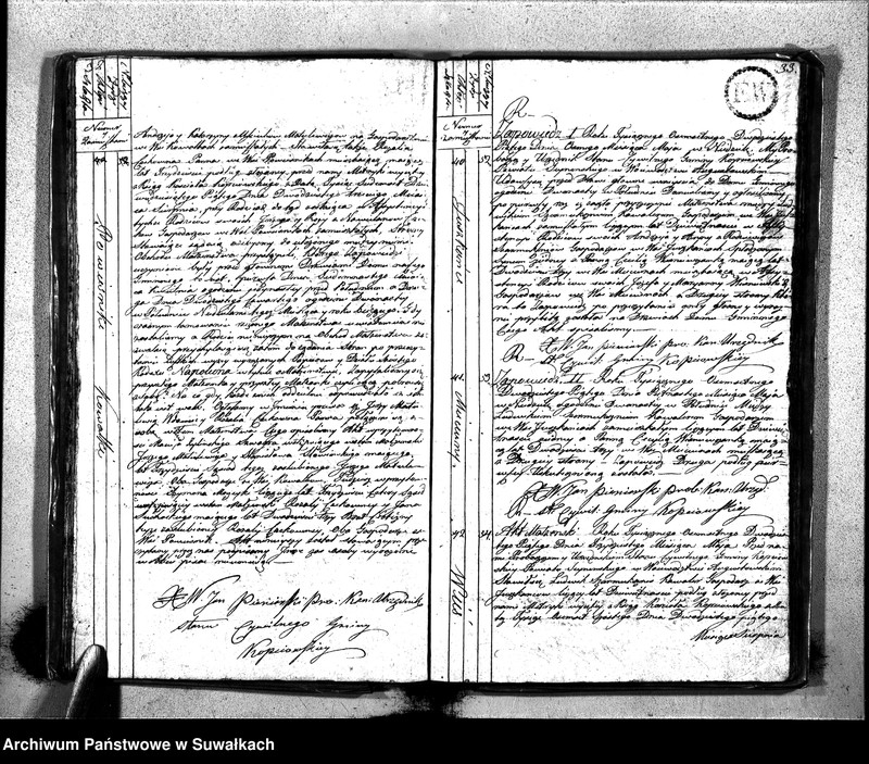 image.from.unit.number "Akta Zaślubionych Gminy Kopciowskiey Urzędnika Stanu Cywilnego na Rok 1825"