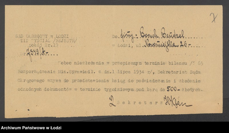 Obraz 9 z jednostki "Bendzel Boruch- sprzedaż manufaktury"