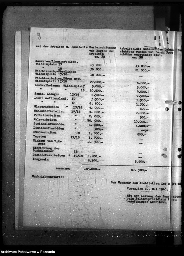 Obraz 13 z jednostki "Polizei - Präsidium - Posen"