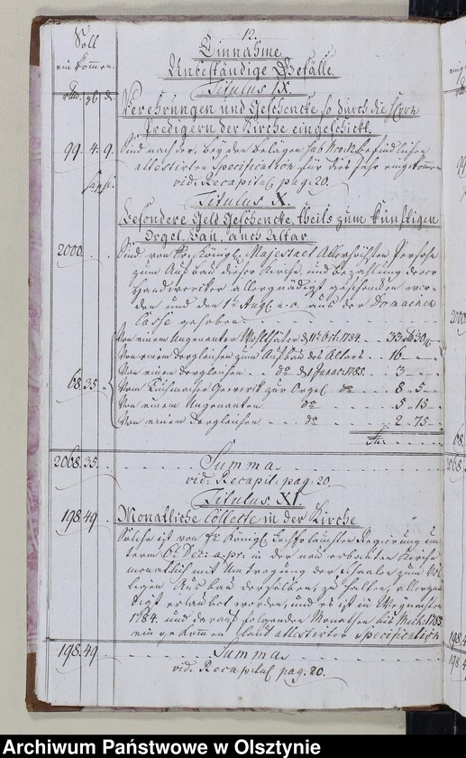 image.from.unit.number "Kirchen-Rechnung über Einnahme und Ausgabe"