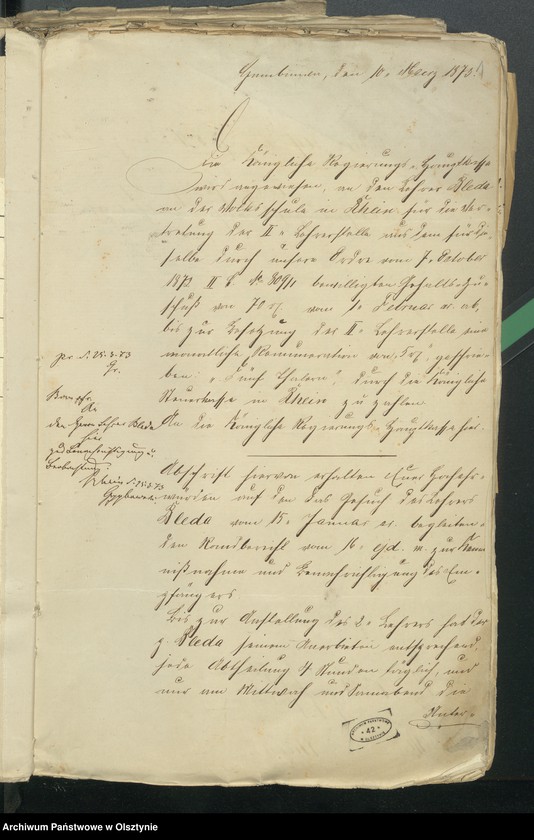 image.from.unit.number "Das Städtlische Schulwesen. Der Lehrer Anstellungssachen und Personalia"