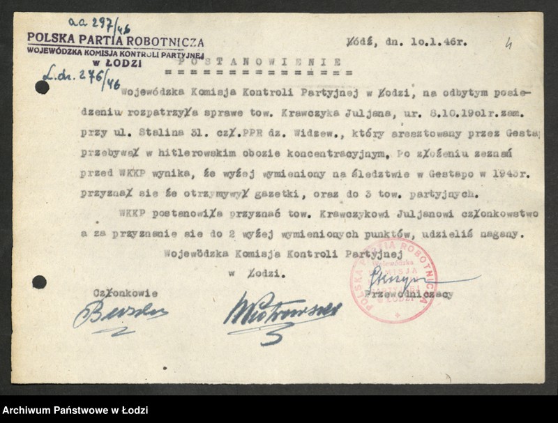 Obraz 5 z jednostki "Postanowienia [i oskarżenia] Komisji"