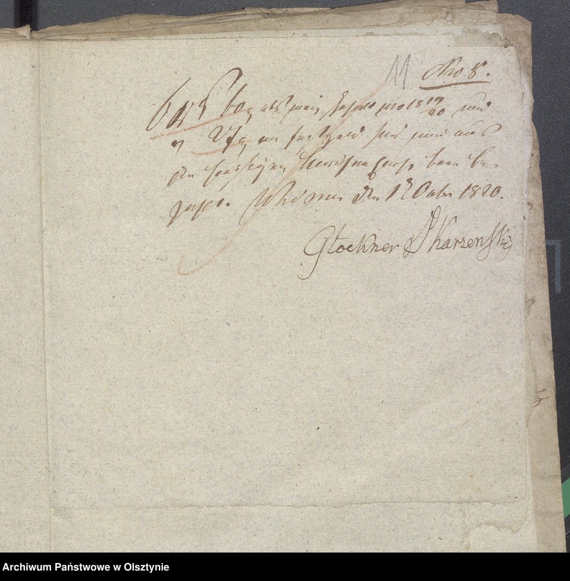 image.from.unit.number "Beläge zur 1819/1820 Jahres Kirchen Rechnung von Widminnen"