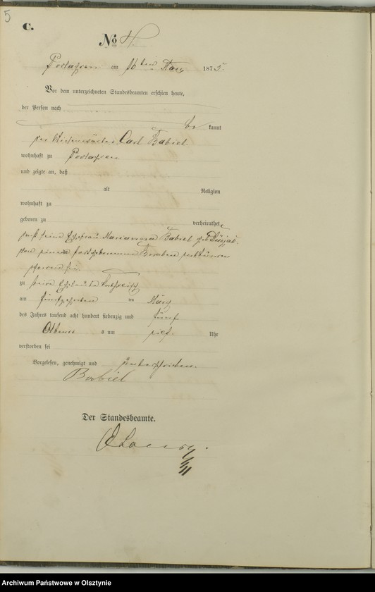 image.from.unit.number "Haupt-Sterbe-Register Nr 1 - 32"