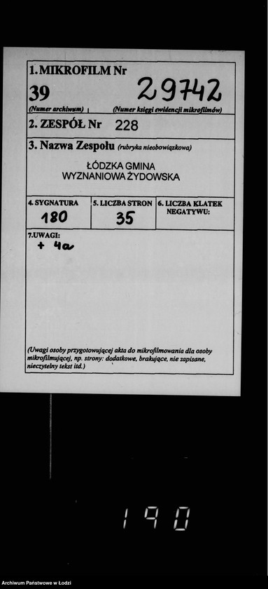 Obraz 2 z jednostki "Akta dotyczące nieetatowego duchownego H. Hercsztarka"