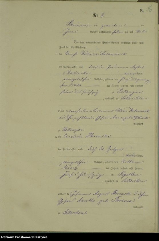 image.from.unit.number "Heiraths-Haupt-Register Nr 42"