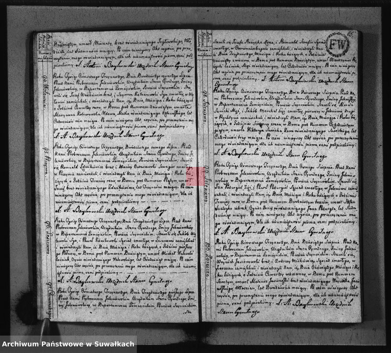 image.from.unit.number "Akta Stanu Cywilnego Umarłych w Gminie Jeleniewskiey od Dnia 1-go Stycznia 1813 Roku."