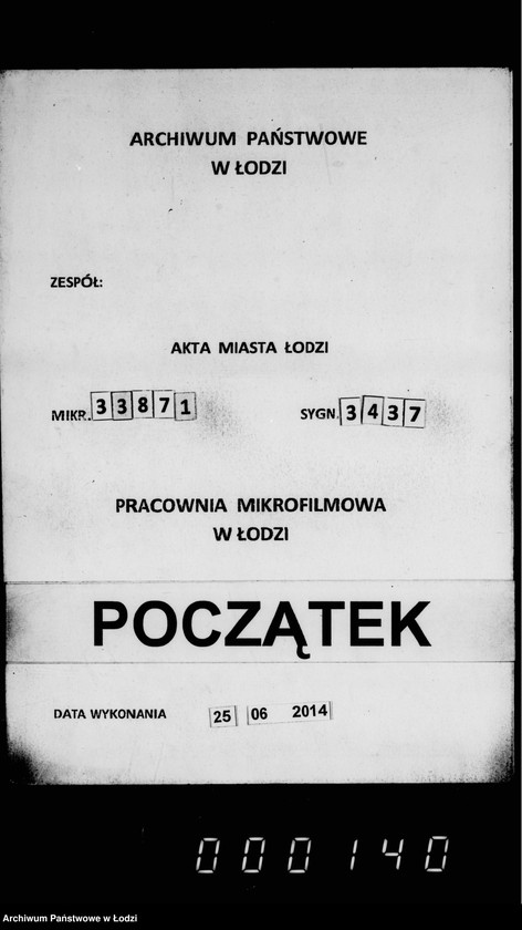 Obraz 1 z jednostki "Dokumenty o torgach na otdaču v podrjad rabot po ustrojstvu podzemnago kanala iz trub sistem "Mone" po ulicam ot Dzel´noj po Zelenoj, Dlugoj i Maloj v gor. Lodzi"