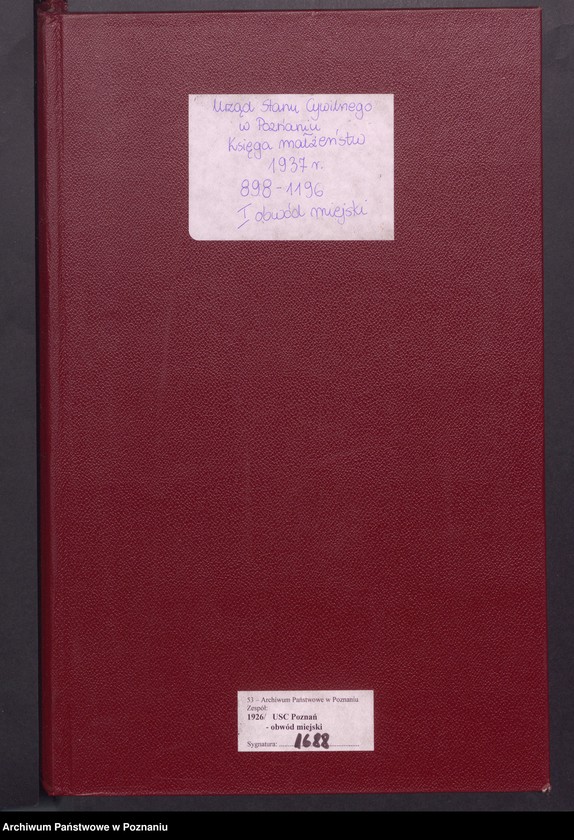 Obraz 2 z jednostki "Księga miejscowa małżeństw tom IV [Rejestr główny małżeństw]"