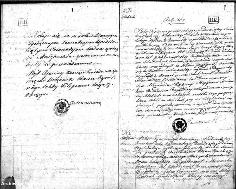 image.from.unit.number "Duplikat Urodzonych, Zaślubionych i Zmarłych Sekty Filiponów Okręgu Krasnohruda za rok 1864"
