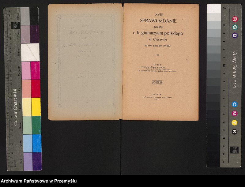 image.from.unit.number "XVIII Sprawozdanie dyrekcji c.k. gimnazjum polskiego w Cieszynie za rok szkolny 1912/13"