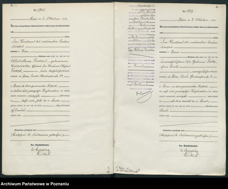 Obraz 20 z jednostki "Księga miejscowa urodzeń tom V-VI [Rejestr główny urodzeń]"