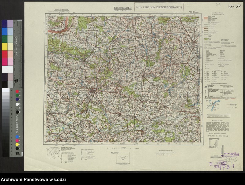 Obraz 1 z jednostki "Übersichtskarte von Mitteleuropa P 53 Posen"