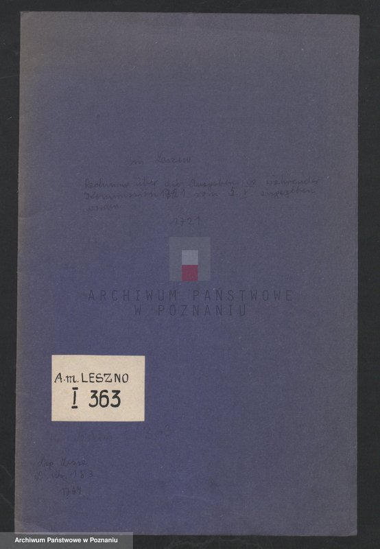 Obraz 1 z jednostki "Rechnung über die Ausgaben, so währender Kommission 1721 vom 5. Mai angegeben worden; język niemiecki"