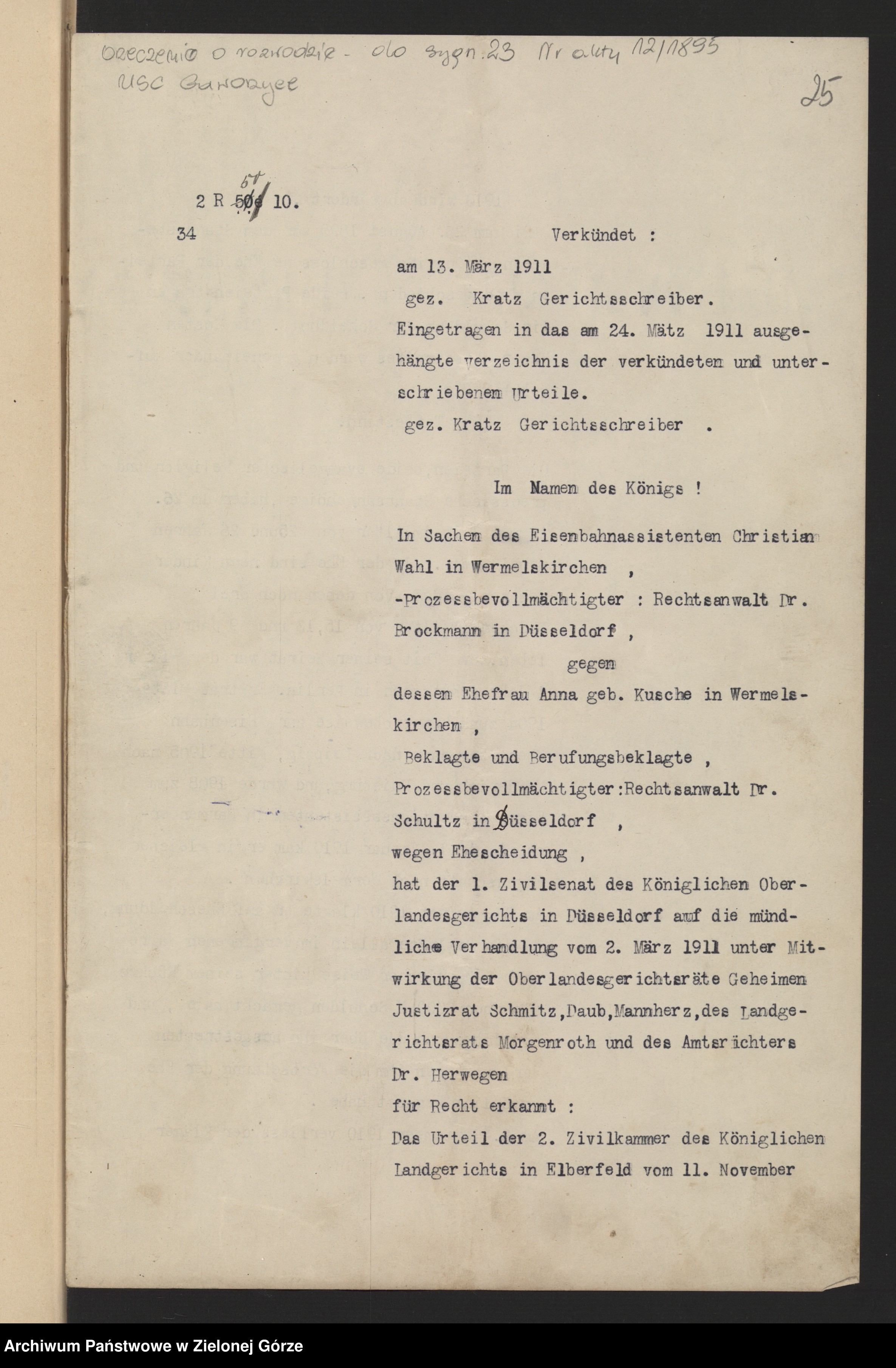 Skan z jednostki: Heiraths Haupt Register