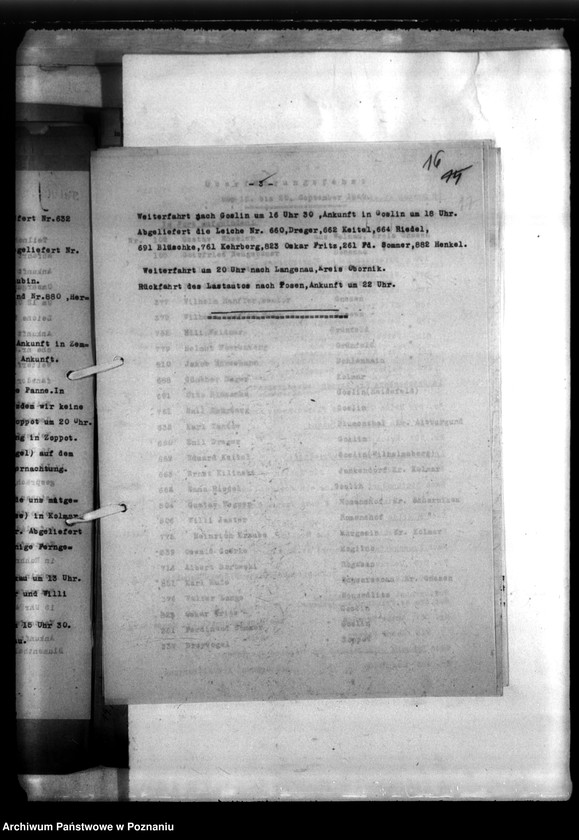 Obraz 20 z jednostki "Überführungspläne. Schriftwechsel betr. Überführungen. Band II"