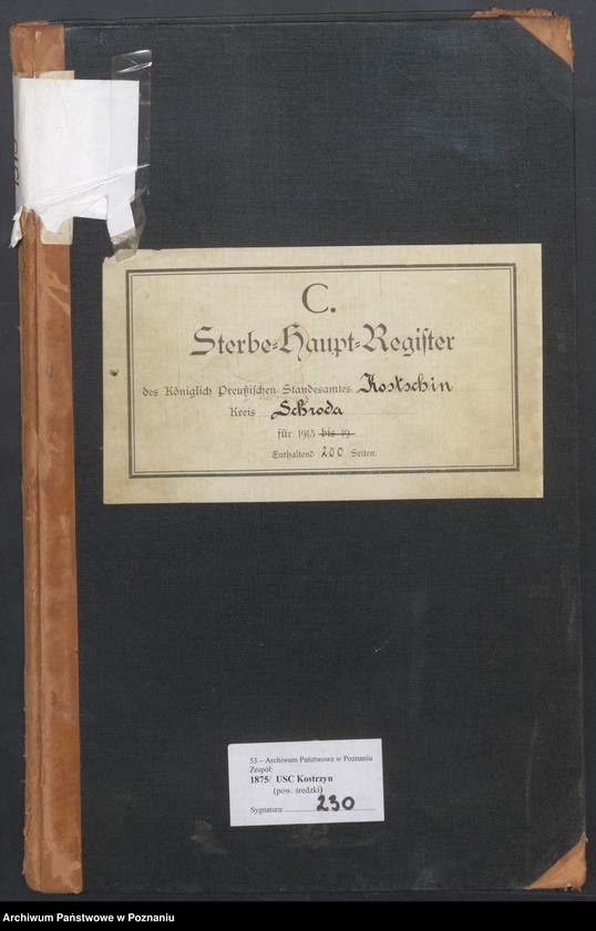 Obraz 2 z jednostki "Sterbe-Haupt-Register"