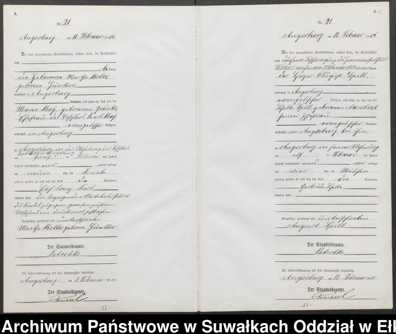 image.from.unit.number "Geburts-Neben-Register des Preussischen Standes-Amtes Angerburg Kreis Angerburg"