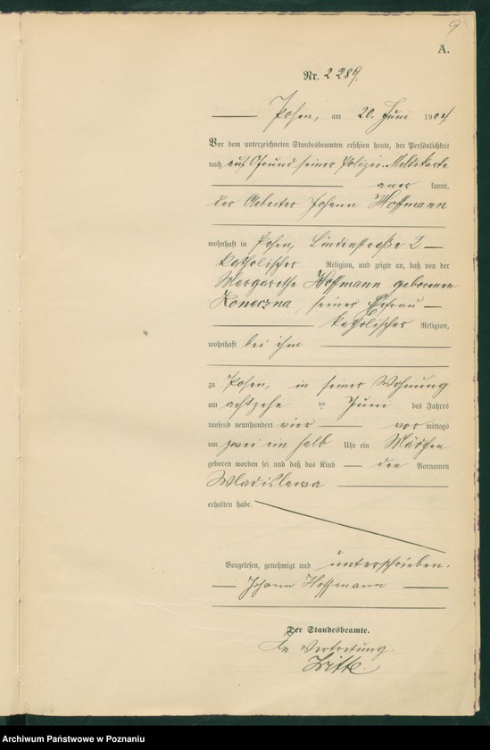 Obraz 10 z jednostki "Księga miejscowa urodzeń tom V"