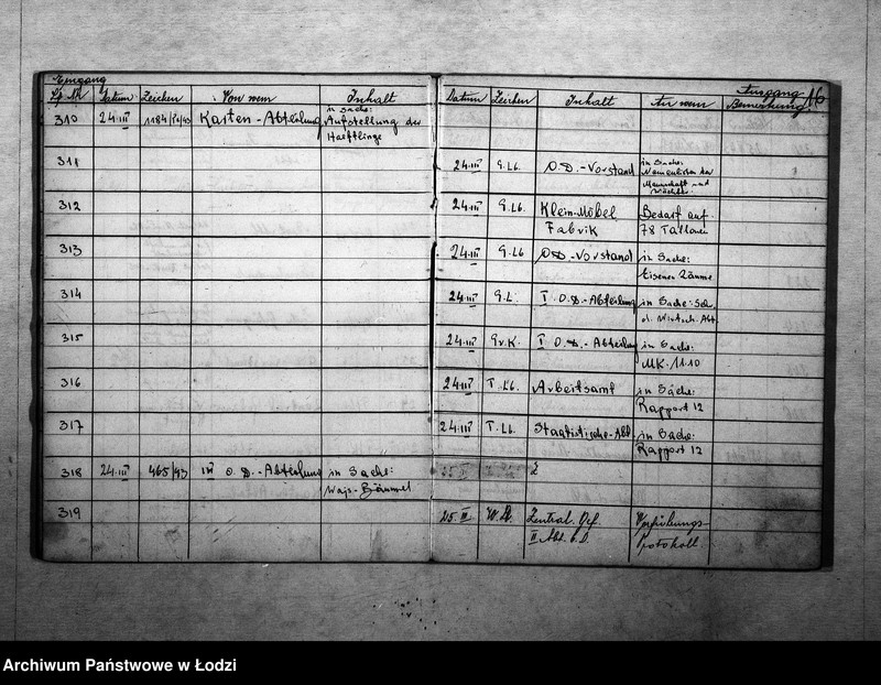 Obraz 20 z jednostki "[Dziennik korespondencji przychodzącej i wychodzącej IV rewiru]"