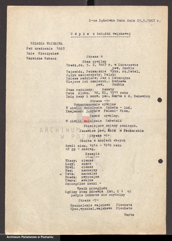 Obraz 20 z jednostki "Życiorysy powstańców wielkopolskich: B - tom Vl /Bubacz Mieczysław Marta - Bzdęga Jan/."