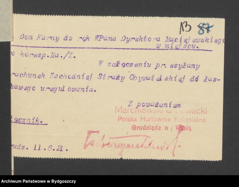 image.from.unit.number "Raporty o stanie uzbrojenia poszczególnych Komend Powiatowych Zachodniej Straży Obywatelskiej i Rozkazy Komendy Wojewódzkiej Pomorze dotyczące uzbrojenia"