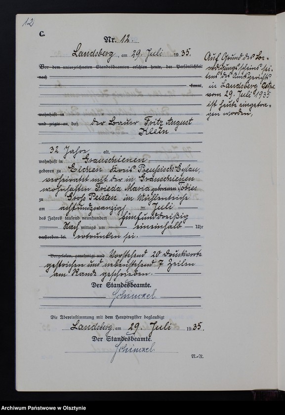 image.from.unit.number "Sterbe-Neben-Register Nr 1 - 22 [ Księga zgonów - wtóropis ]"