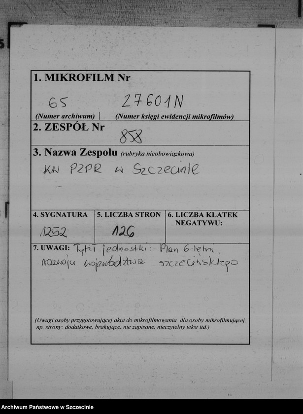 Obraz 2 z jednostki "Plan 6-letni rozwoju województwa szczecińskiego"