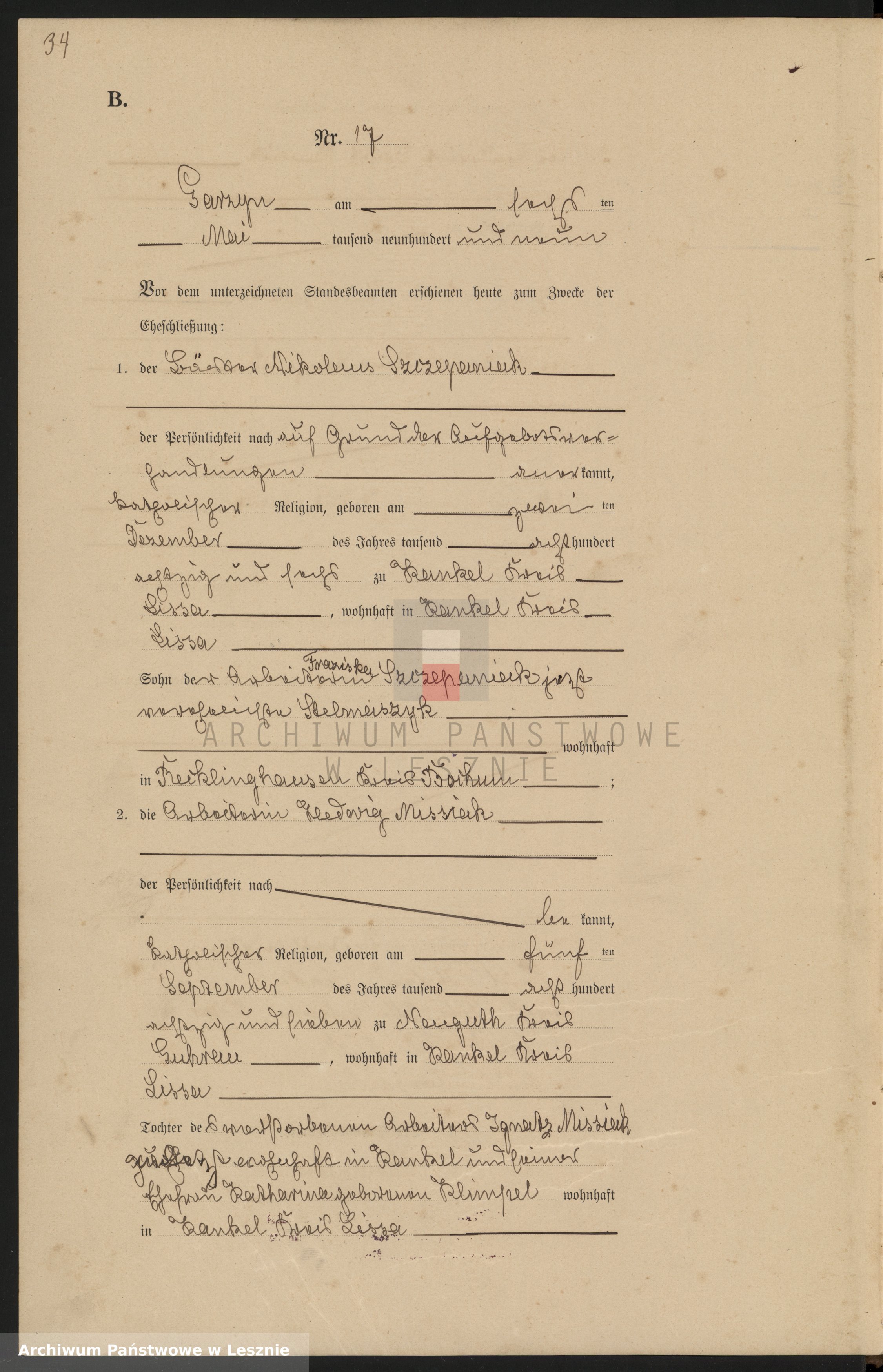 Skan z jednostki: [Księga małżeństw]