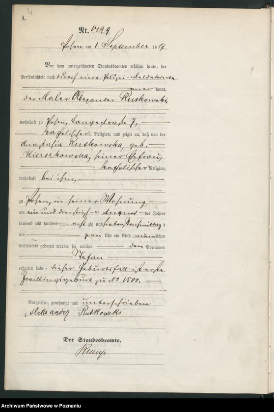 Obraz 7 z jednostki "Księga urodzeń t. IV"