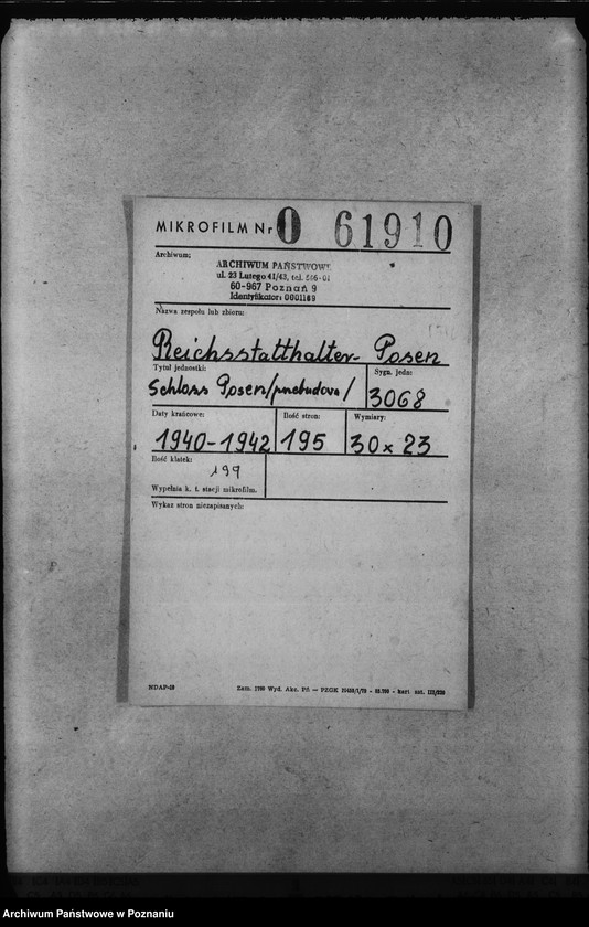 Obraz 2 z jednostki "Schloss Posen - przebudowa"