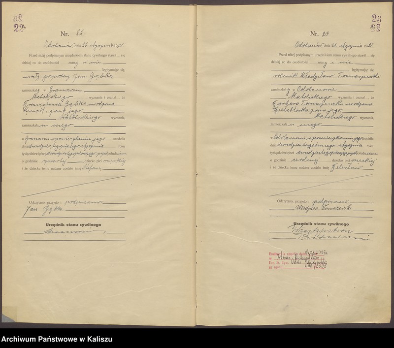 image.from.unit.number "Księga aktów urodzenia (pierwopis)"