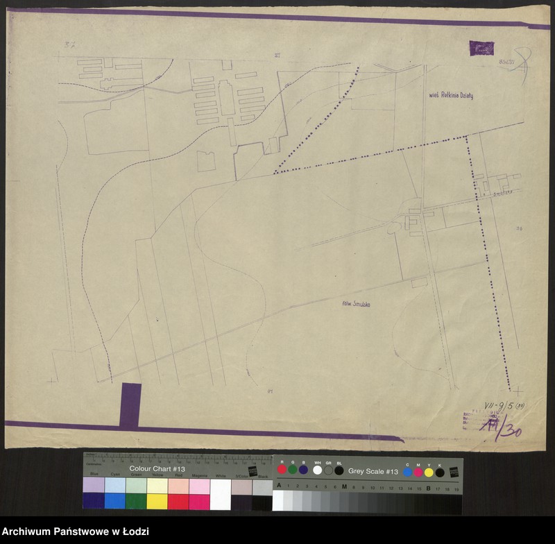 Obraz 1 z jednostki "Plan m. Łodzi 1:2000 z oznaczeniem podziału miasta na obwody Komitetów Blokowych. Sekcja SW 37"