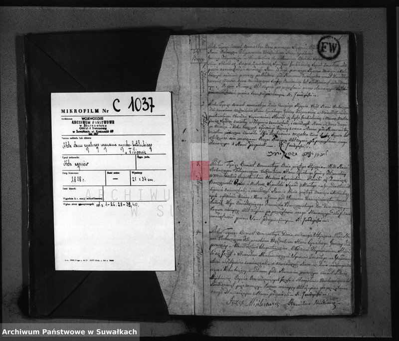 Obraz 3 z jednostki "Akta Umarłych Gminy Filipowskiey od Dnia 1 Stycznia 1818 Roku"