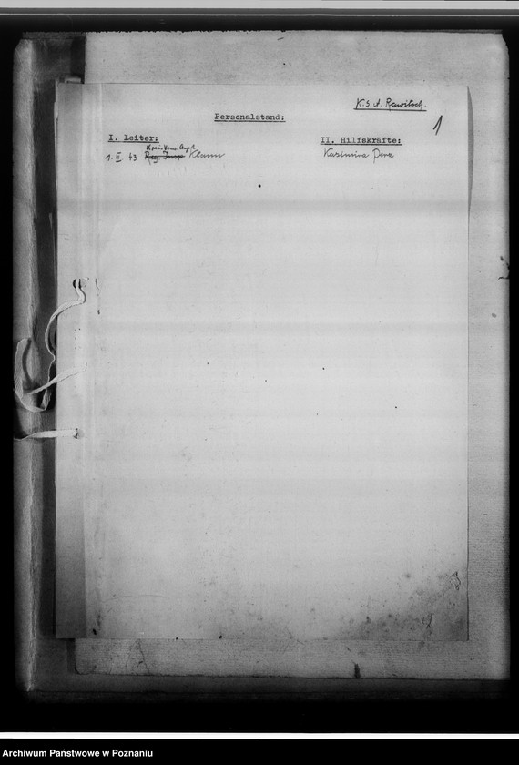 Obraz 5 z jednostki "[Korespondencja w sprawach organizacyjnych, sprawozdania z działalności], Kreissippenamt Rawitsch [Rawicz]"