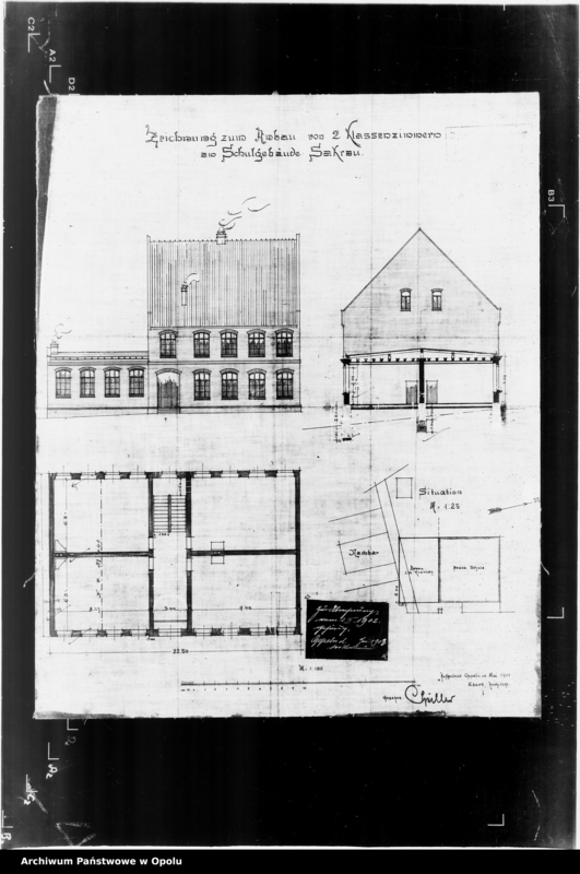 Obraz 9 z jednostki "Dokumentacja techniczna - budowa szkół w podopolskich miejscowościach, kanalizacja miasta, plan zagospodarowania przestrzennego pod ogród zoologiczny"
