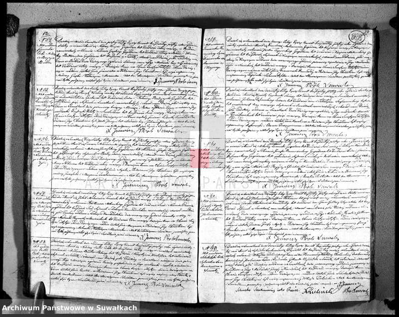image.from.unit.number "Księga duplikat urodzonych, zaślubionych i umarłych urzędnika stanu cywilnego, parafii suwalskiey na rok 1835"