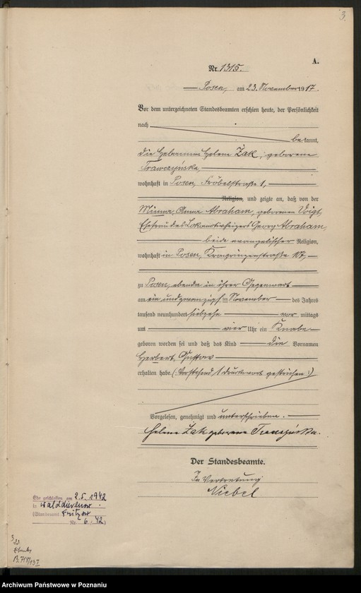 Obraz 5 z jednostki "Księga miejscowa urodzeń tom IV [Rejestr główny urodzeń]"