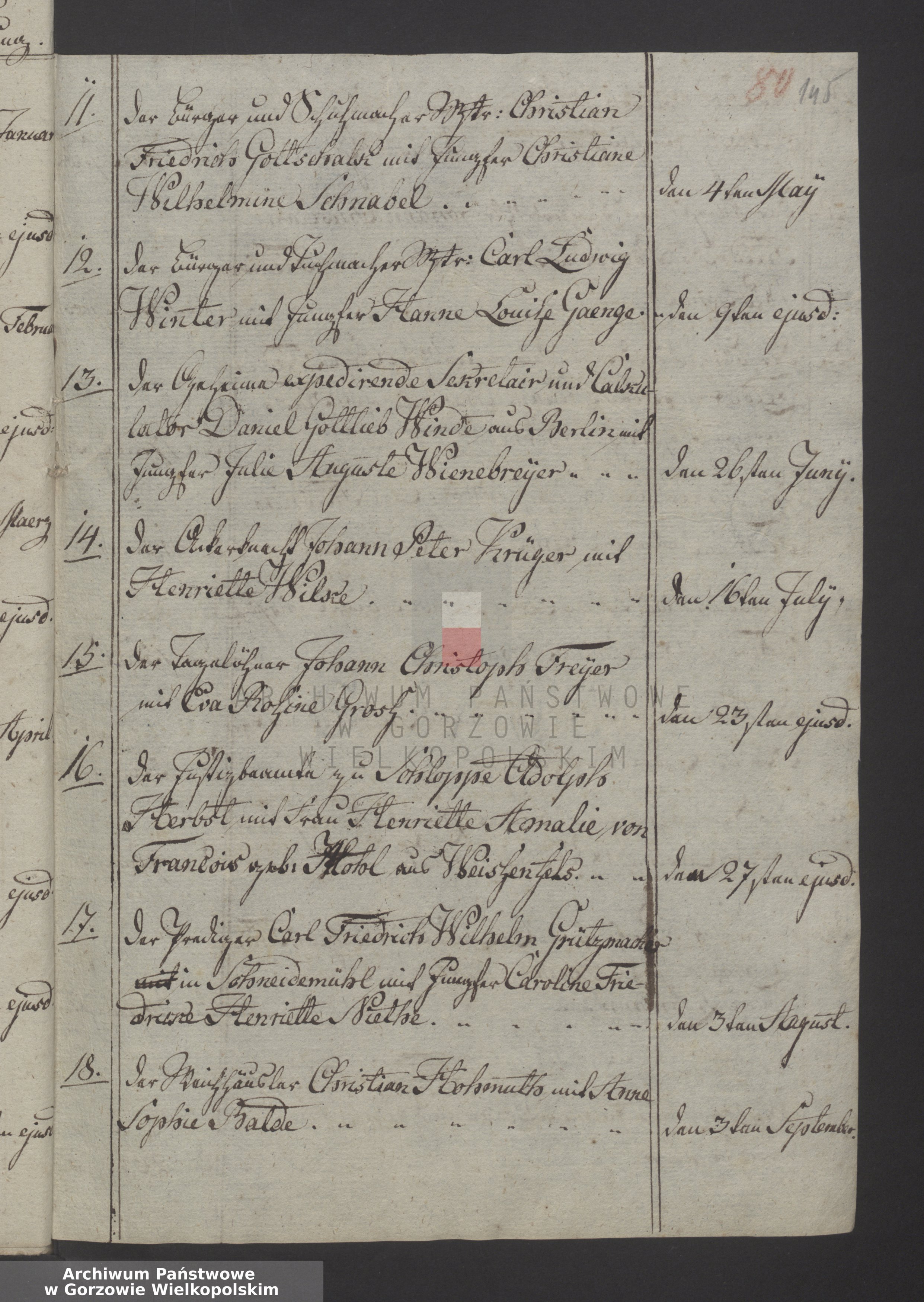 Skan z jednostki: Das Duplikat Kirchenbuch von Friedeberg und Schönfeld