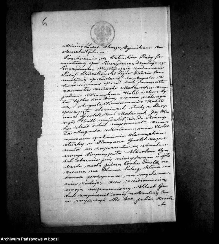 Obraz 9 z jednostki "Akta tyczące się ustanowienia opieki nad nieletnią Emilią Ingeborg po zmarłej Auguście z Kindermanów Kohl"