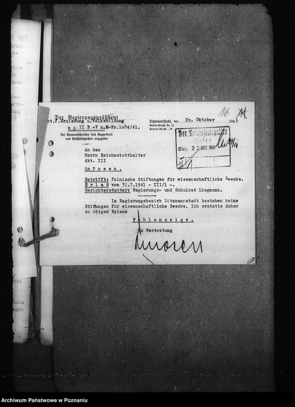 Obraz 20 z jednostki "Historische Gesellschaft Posen. Polnische Stiftungen für wissenschaftliche Zwecke"