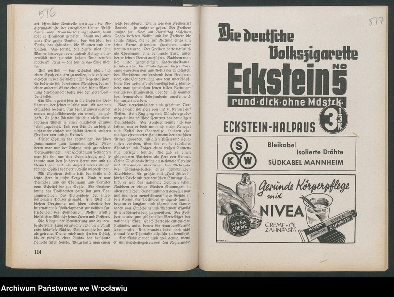 Obraz 2 z kolekcji "Reklamy znanych marek w roczniku „Unsere Saar” z 1935 roku111"