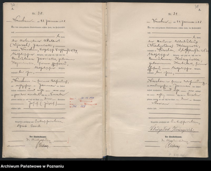 image.from.unit.number "Księga akt urodzenia"