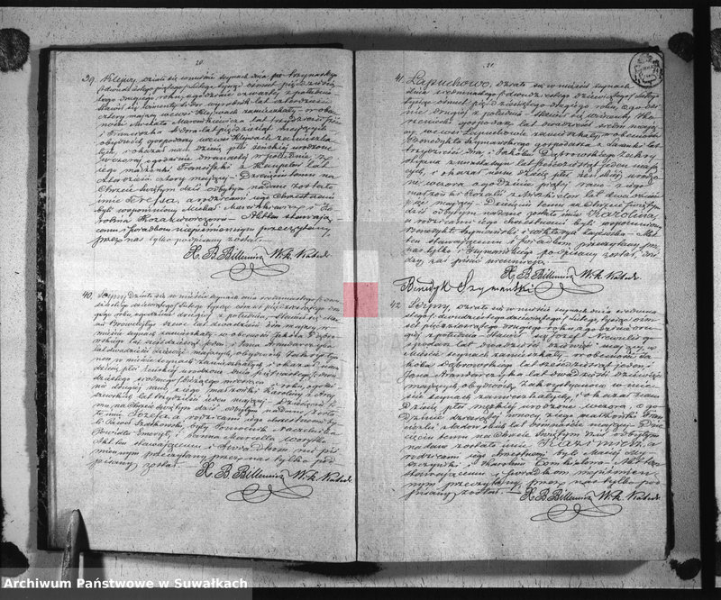 image.from.unit.number "Duplikat urodzonych, zaślubionych i umarłych parafii sejneńskiej z roku 1852"