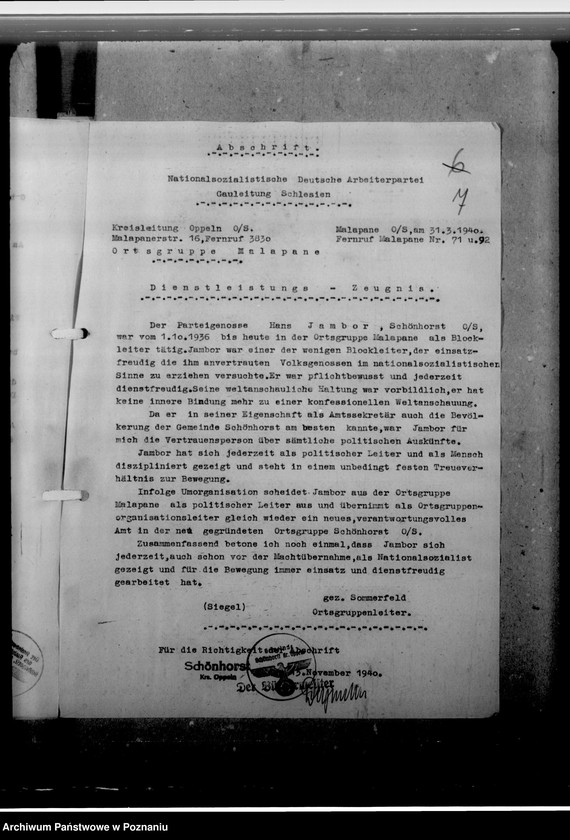 Obraz 11 z jednostki "Jambor, Hans, Bewerbung - um eine Amtskommissarstelle"