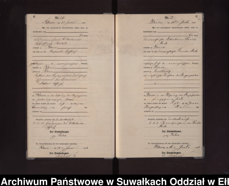 image.from.unit.number "Sterbe-Neben-Register des Preussischen Standes-Amtes Rhein Kreis Loetzen"