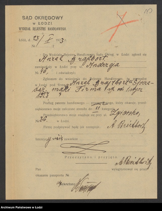 Obraz 12 z jednostki "Ajzel Brajtbort- sprzedaż mąki"