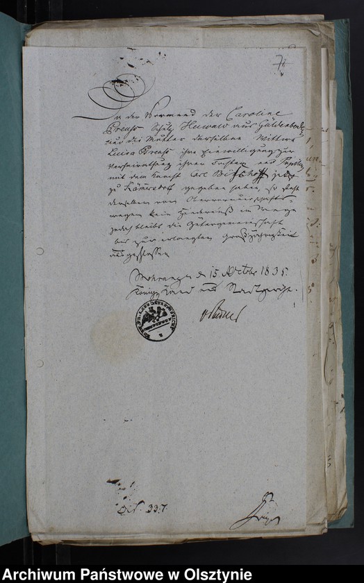 image.from.unit.number "Proclamations-Atteste und gerichtl. Heirats-Consense zu Copulationen im Kirchspiel Mohrungen"