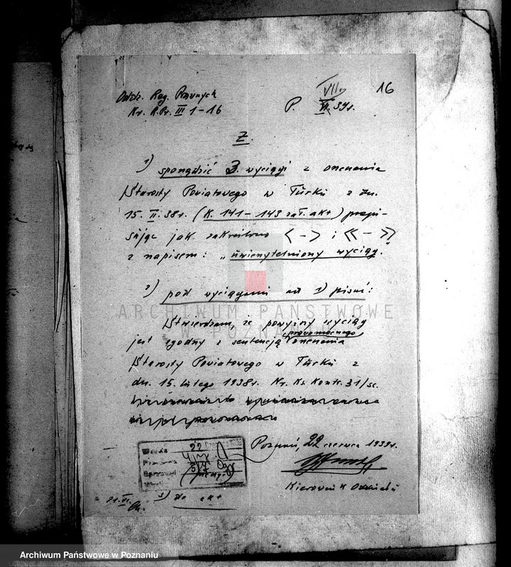 Obraz 20 z jednostki "Regulacja hipoteczna scalonych wsi Sendów powiatu tureckiego"